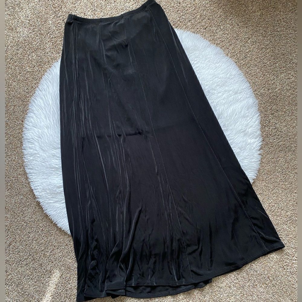 City Knit Skirt Black Slinky Maxi‎ Stretchy Womens Size Small